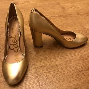 Sam Edelman Gold 8.5 Pumps NWT
